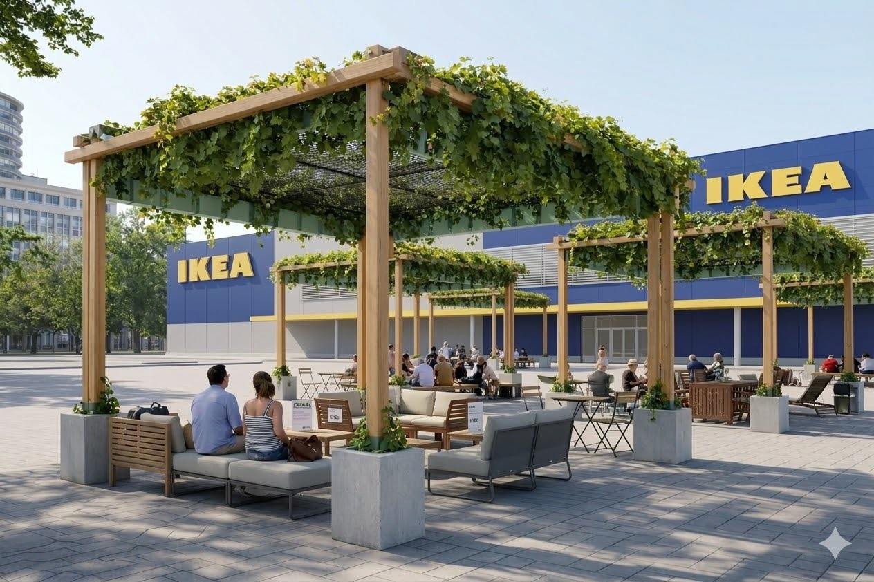 IKEA Parkplatz mit CityOasen